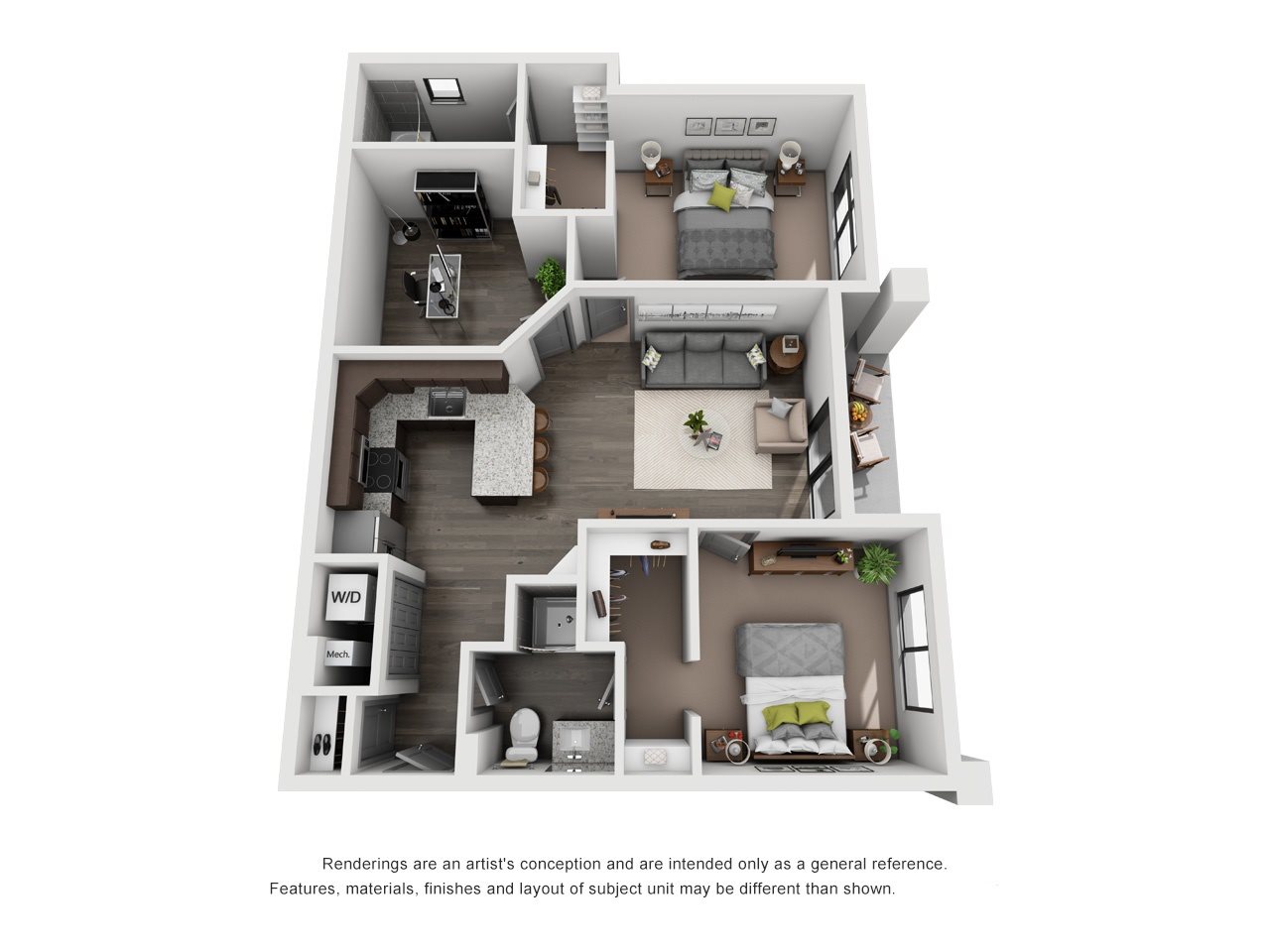2B + Bonus Room Floor Plan 12